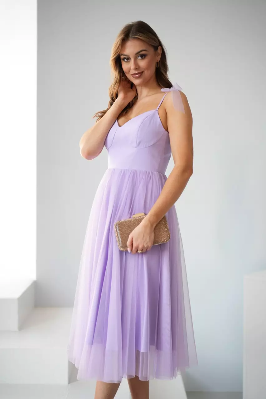 Pearl Haze midi dress lavender