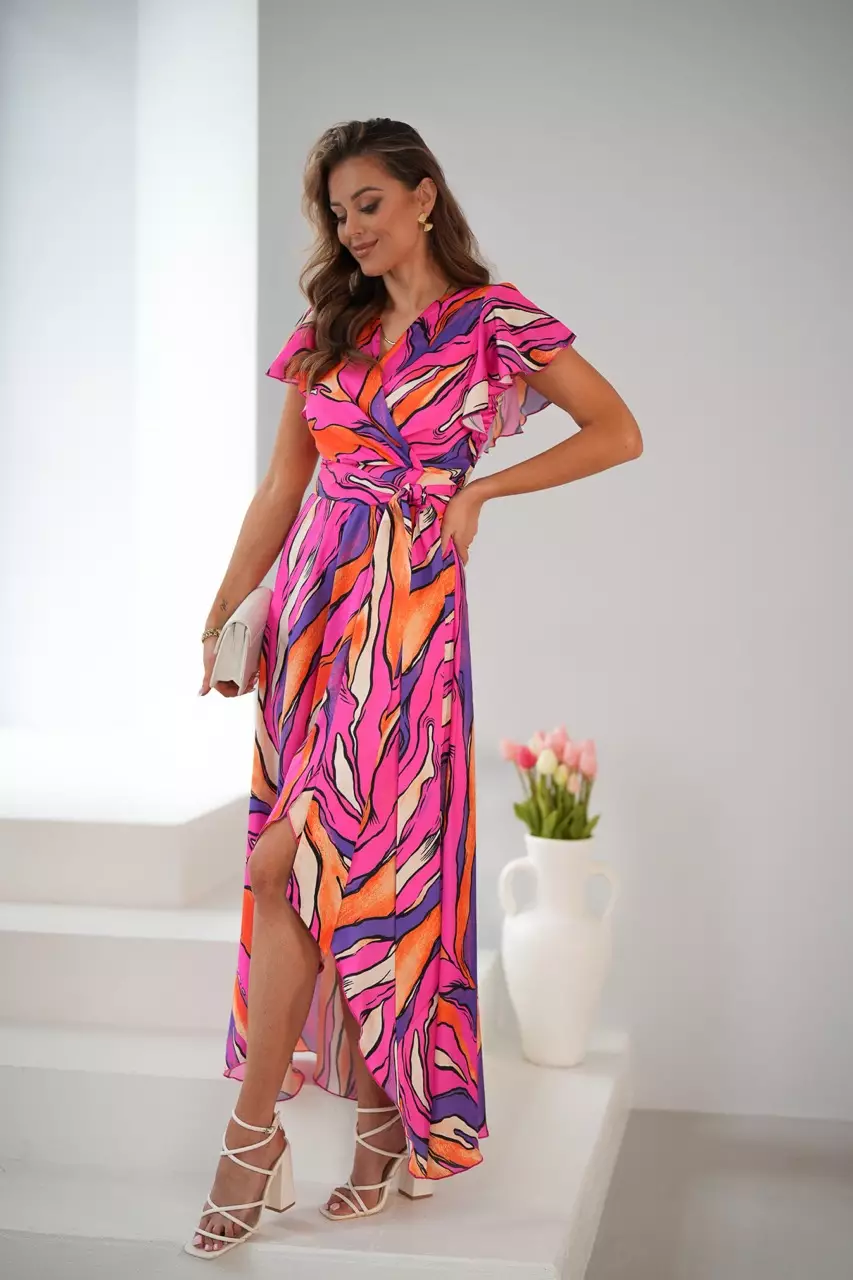 rose beige Asymmetrical Dress lightweight